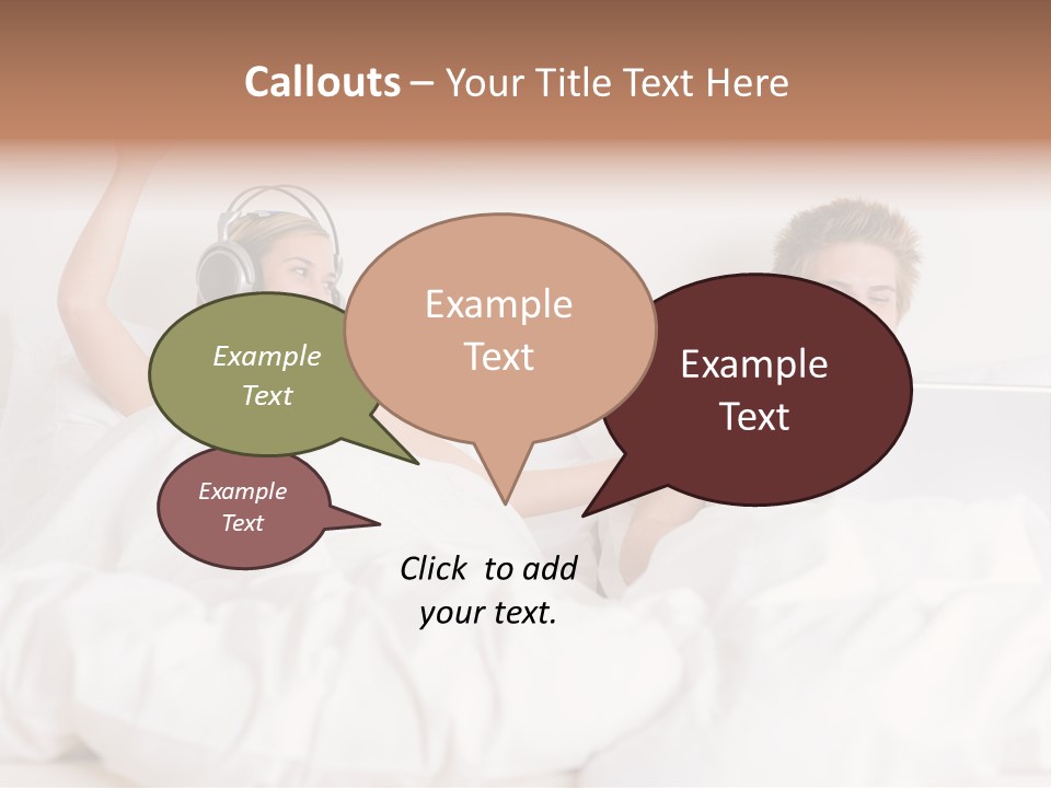 Home White Headphones PowerPoint Template