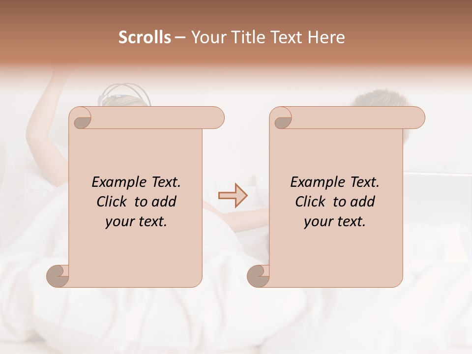 Home White Headphones PowerPoint Template