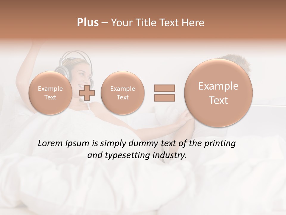 Home White Headphones PowerPoint Template