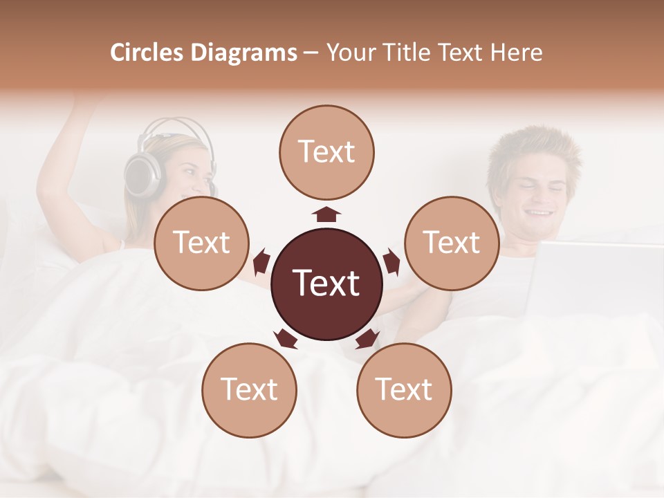 Home White Headphones PowerPoint Template