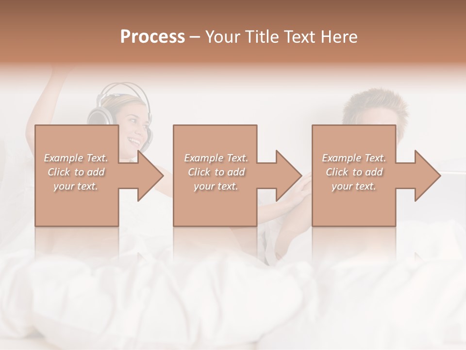 Home White Headphones PowerPoint Template