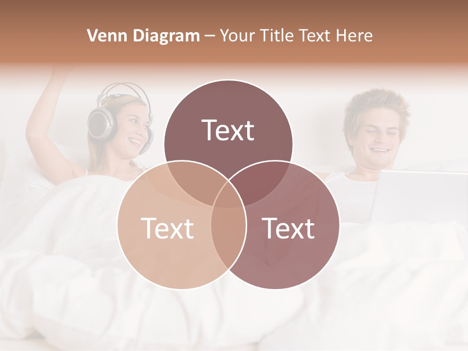 Home White Headphones PowerPoint Template