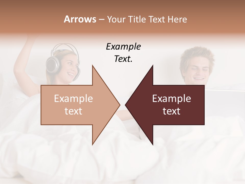 Home White Headphones PowerPoint Template