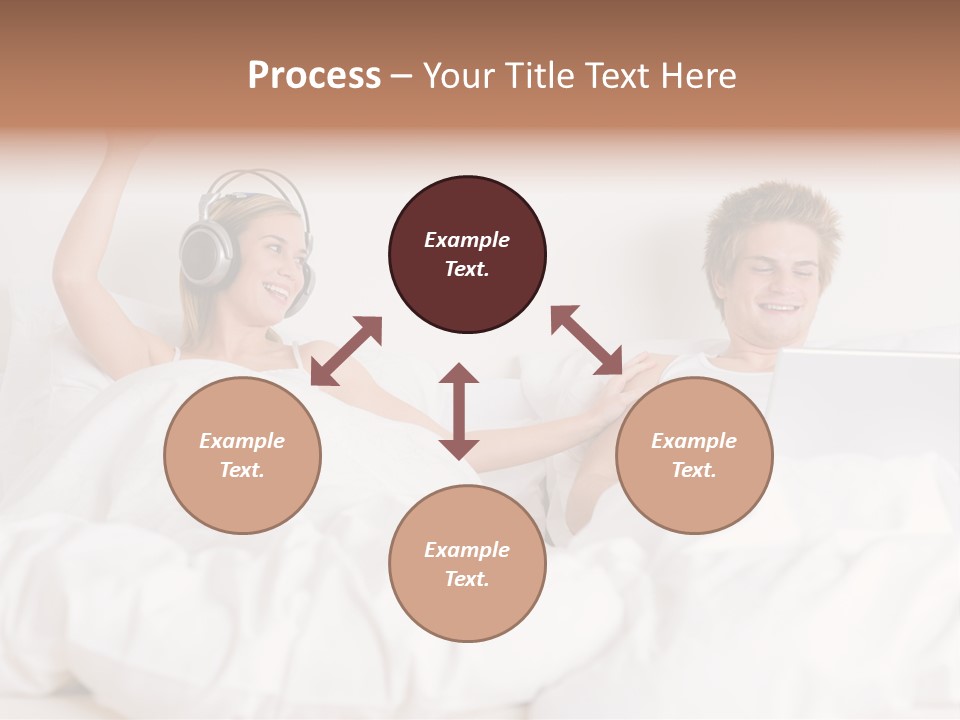 Home White Headphones PowerPoint Template