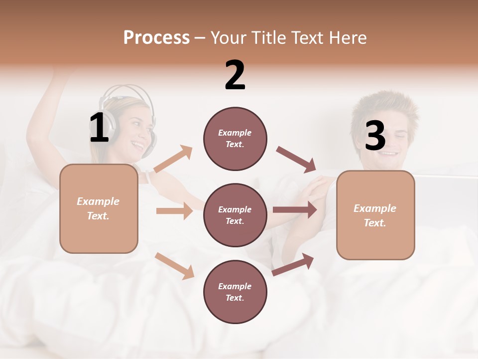 Home White Headphones PowerPoint Template