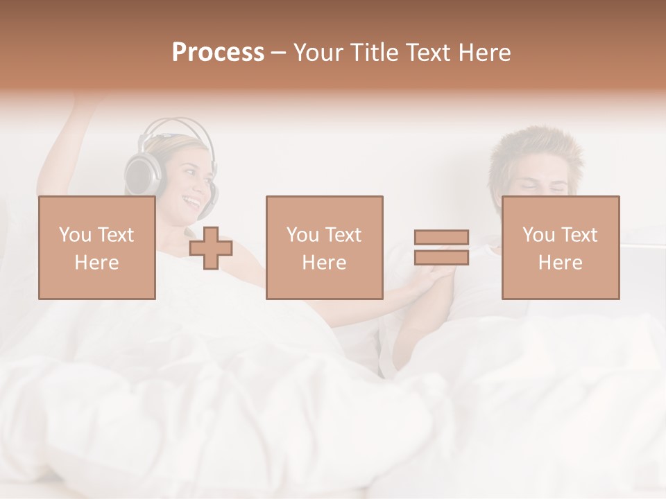Home White Headphones PowerPoint Template
