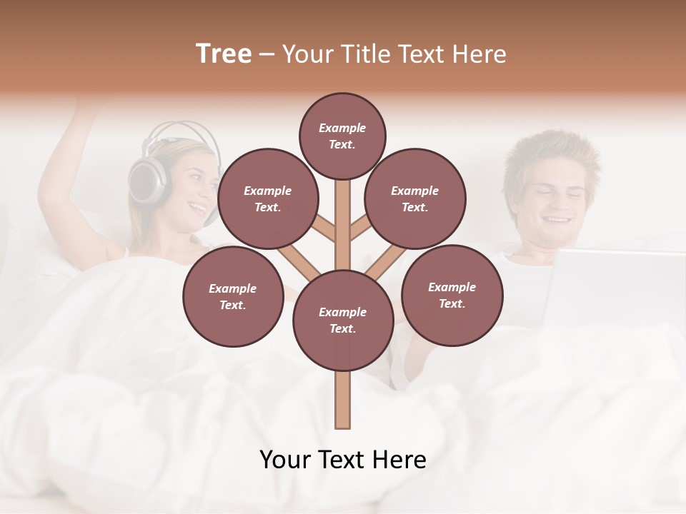 Home White Headphones PowerPoint Template