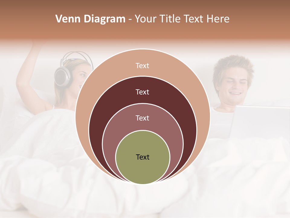 Home White Headphones PowerPoint Template
