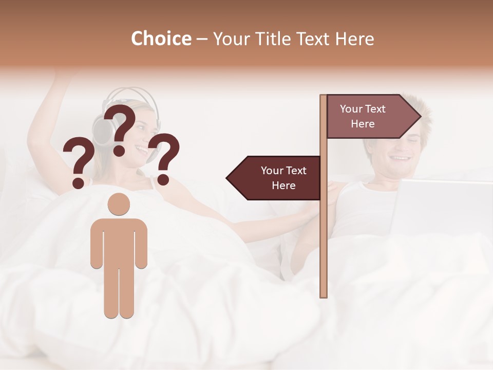 Home White Headphones PowerPoint Template