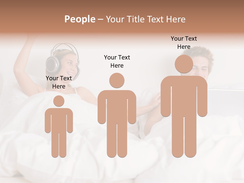 Home White Headphones PowerPoint Template