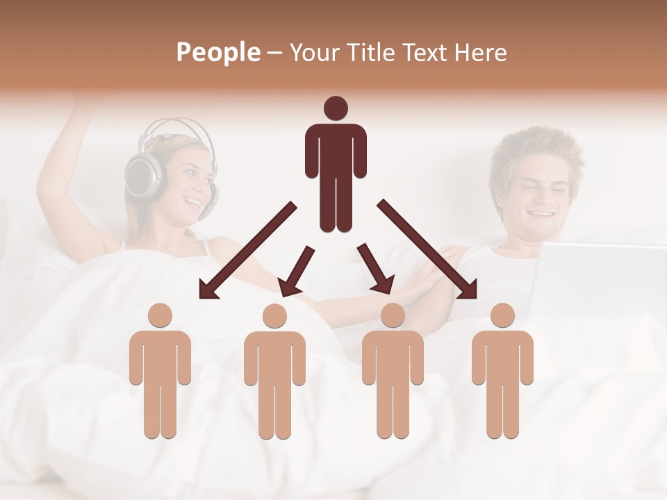 Home White Headphones PowerPoint Template