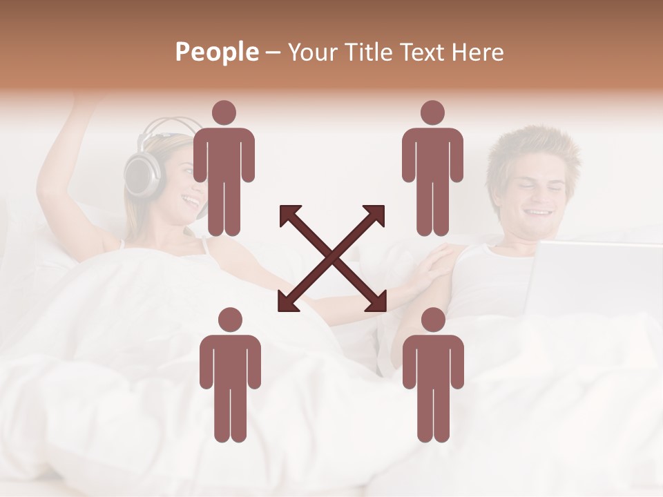 Home White Headphones PowerPoint Template