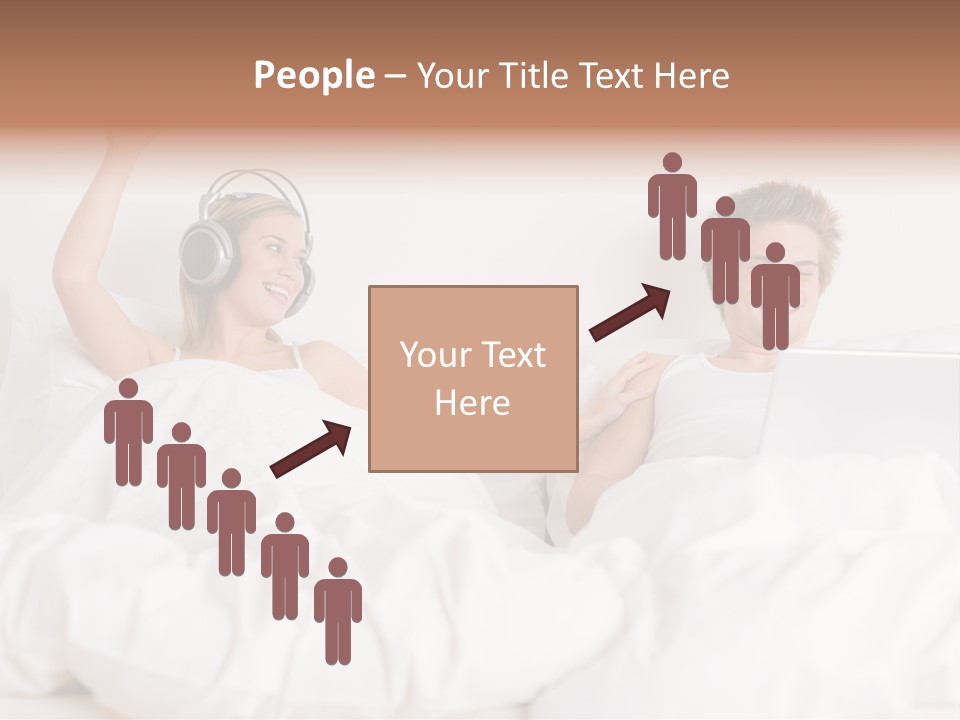 Home White Headphones PowerPoint Template