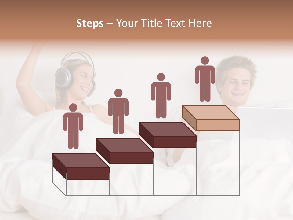 Home White Headphones PowerPoint Template