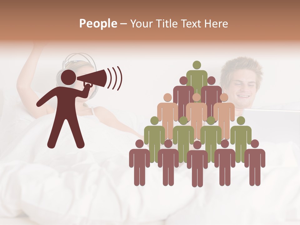Home White Headphones PowerPoint Template