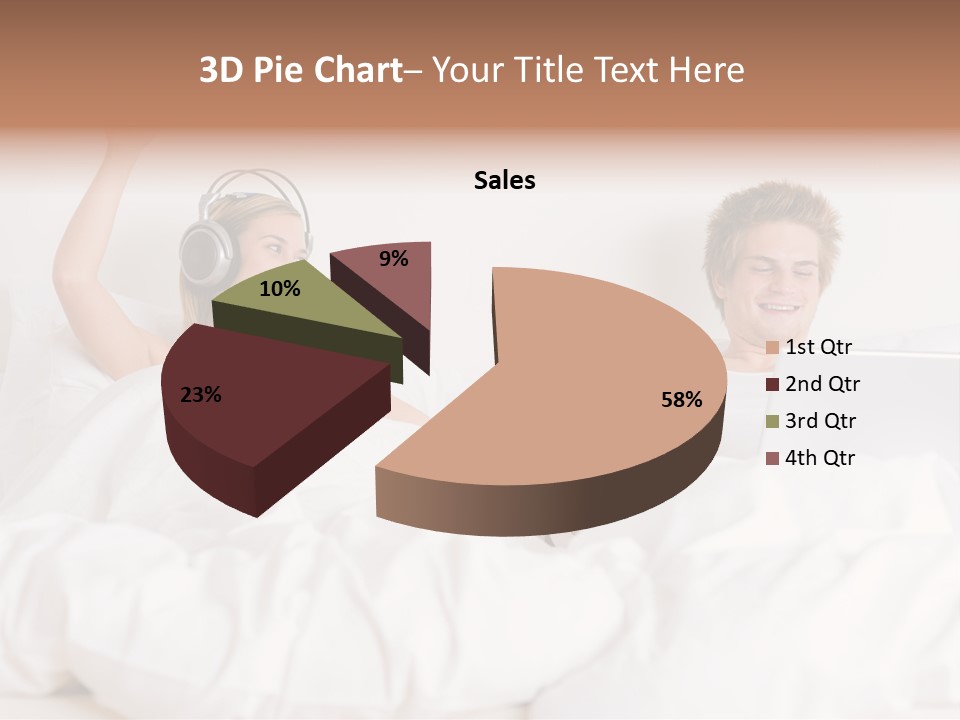 Home White Headphones PowerPoint Template