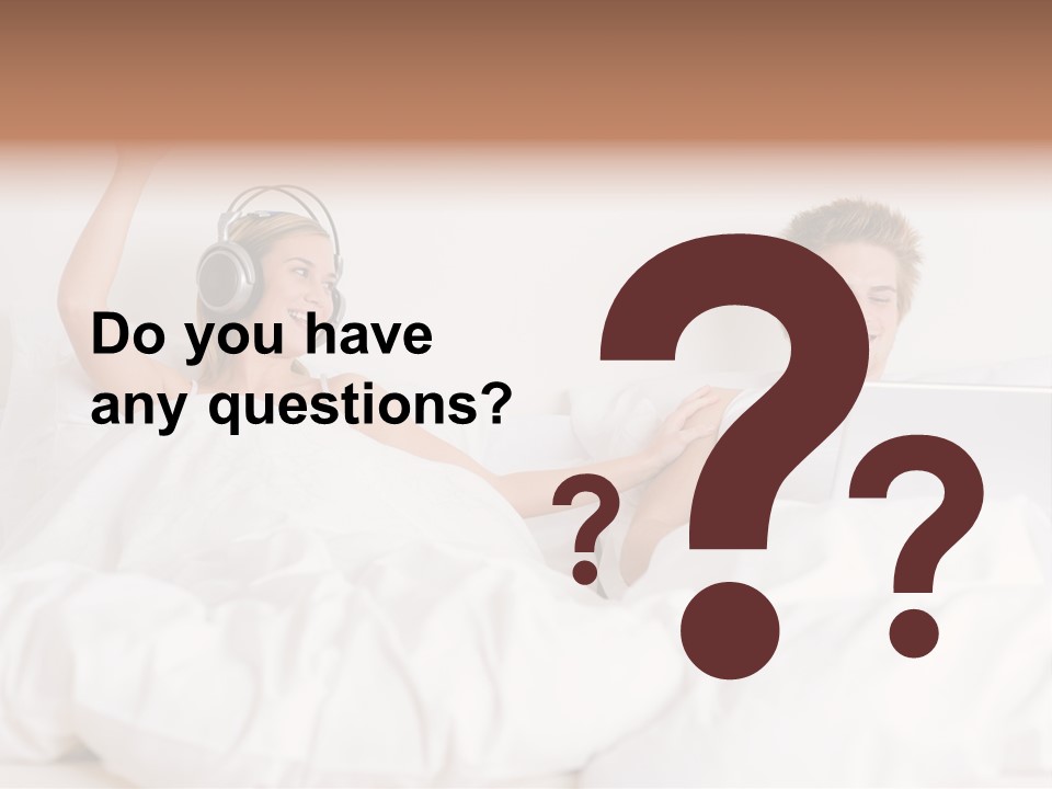 Home White Headphones PowerPoint Template