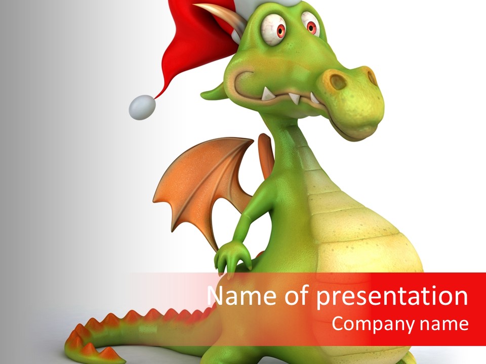 Isolated Claus Funny PowerPoint Template