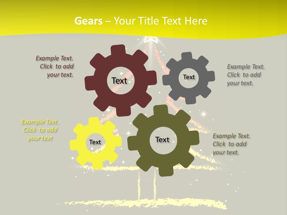 Red Illustration Gift PowerPoint Template