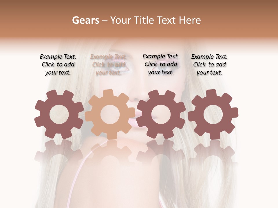 Beauty Blond Blue PowerPoint Template