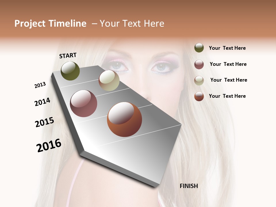 Beauty Blond Blue PowerPoint Template