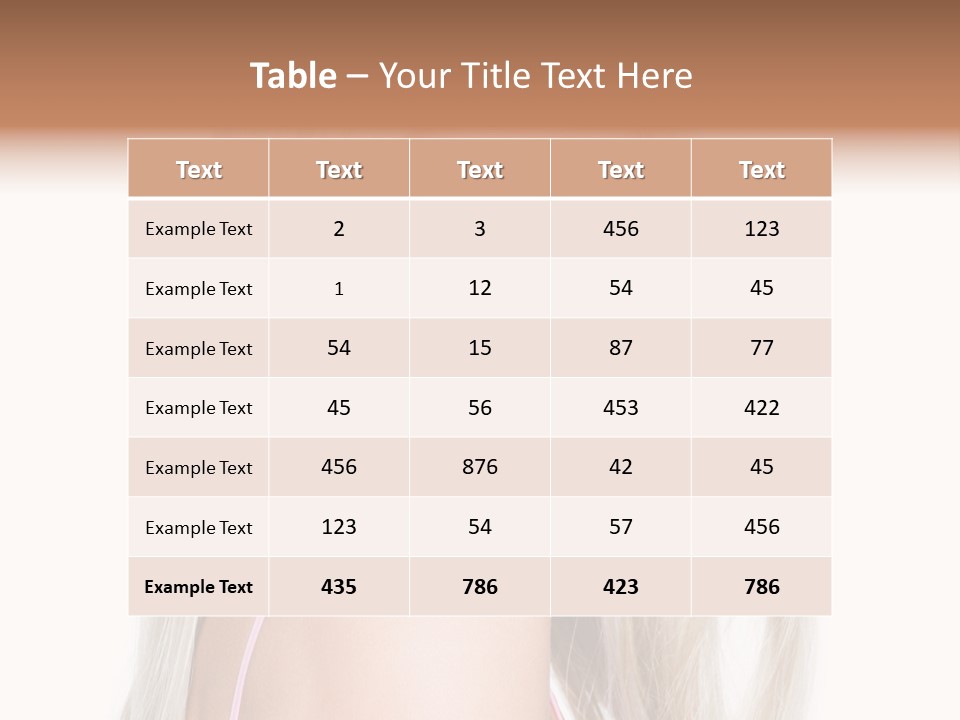 Beauty Blond Blue PowerPoint Template