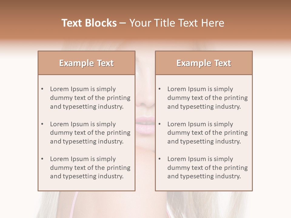 Beauty Blond Blue PowerPoint Template
