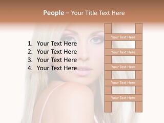 Beauty Blond Blue PowerPoint Template