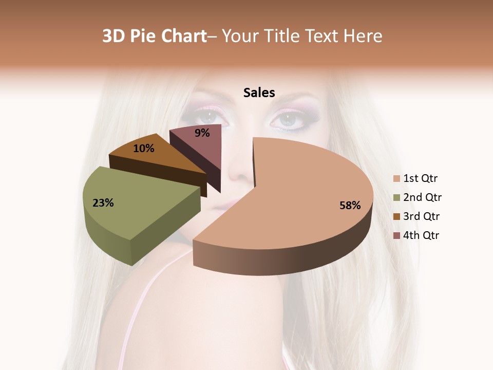Beauty Blond Blue PowerPoint Template
