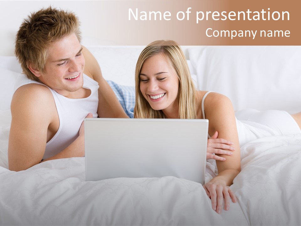 White Blond Bedroom PowerPoint Template