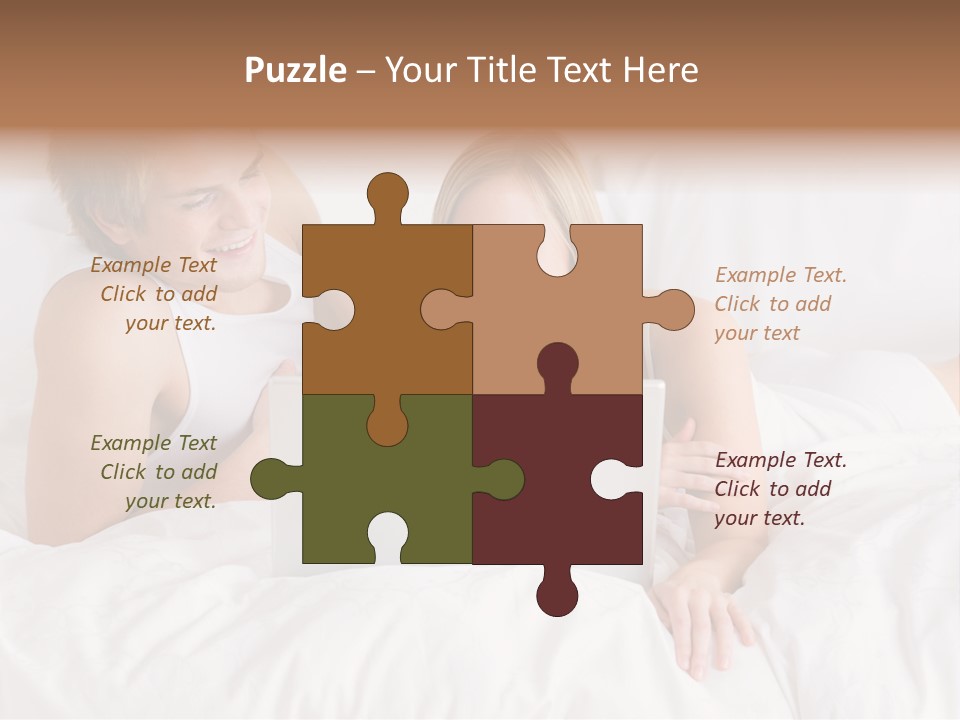 White Blond Bedroom PowerPoint Template