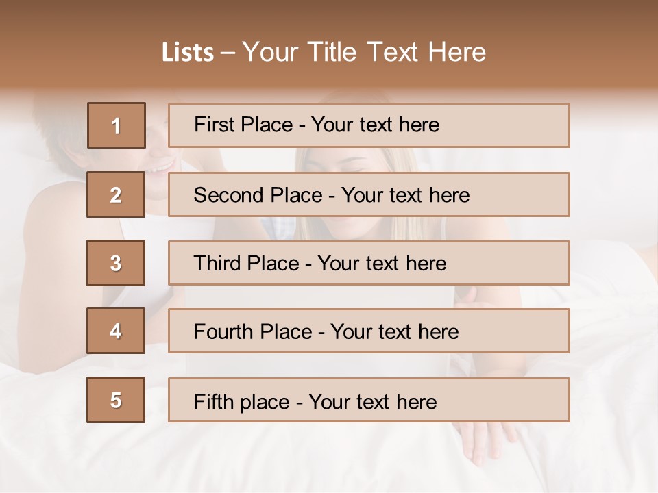 White Blond Bedroom PowerPoint Template