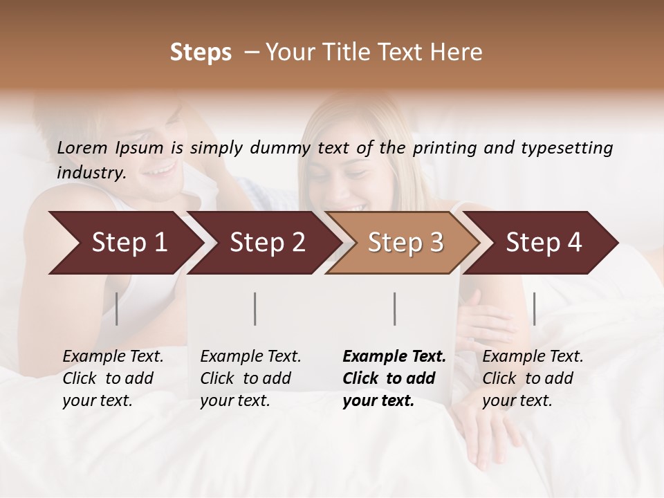 White Blond Bedroom PowerPoint Template