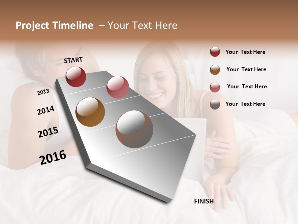 White Blond Bedroom PowerPoint Template