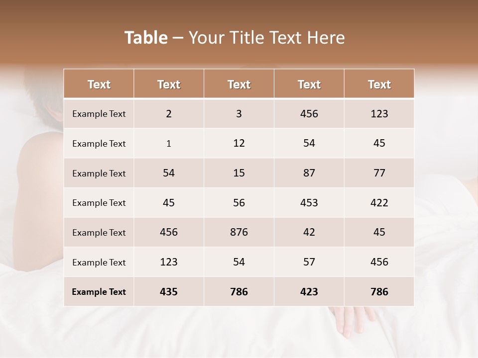 White Blond Bedroom PowerPoint Template