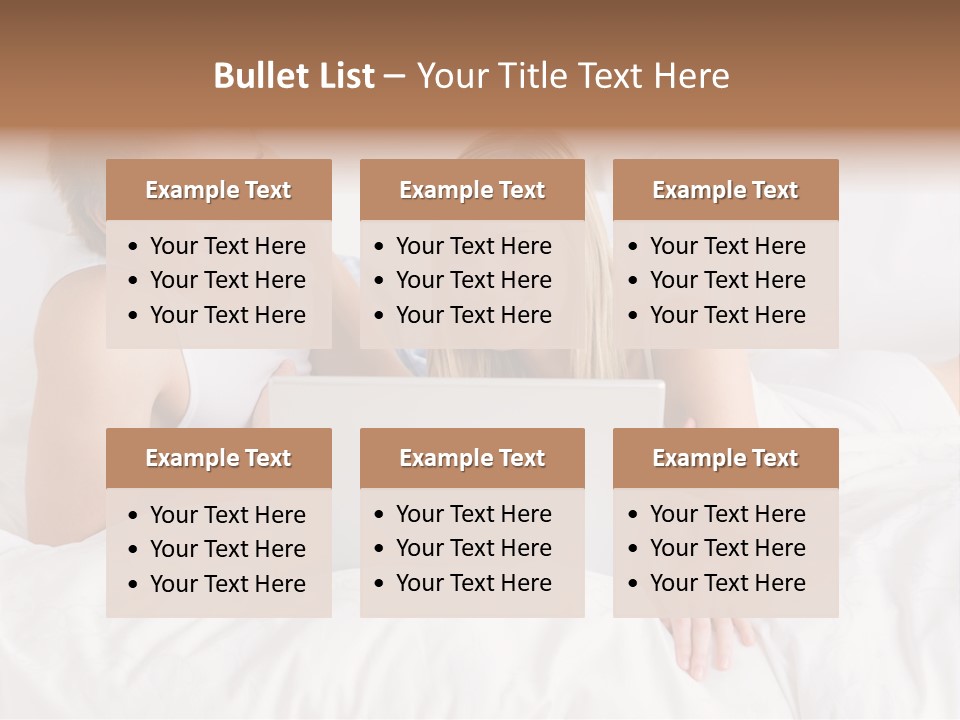 White Blond Bedroom PowerPoint Template