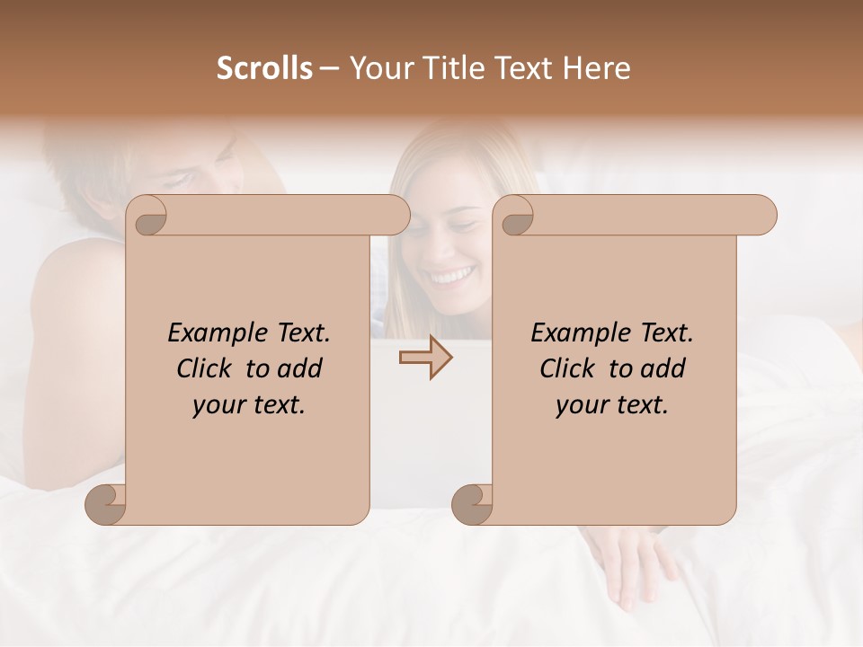 White Blond Bedroom PowerPoint Template