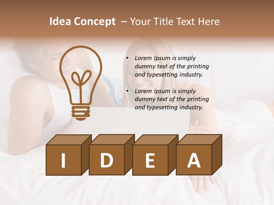 White Blond Bedroom PowerPoint Template