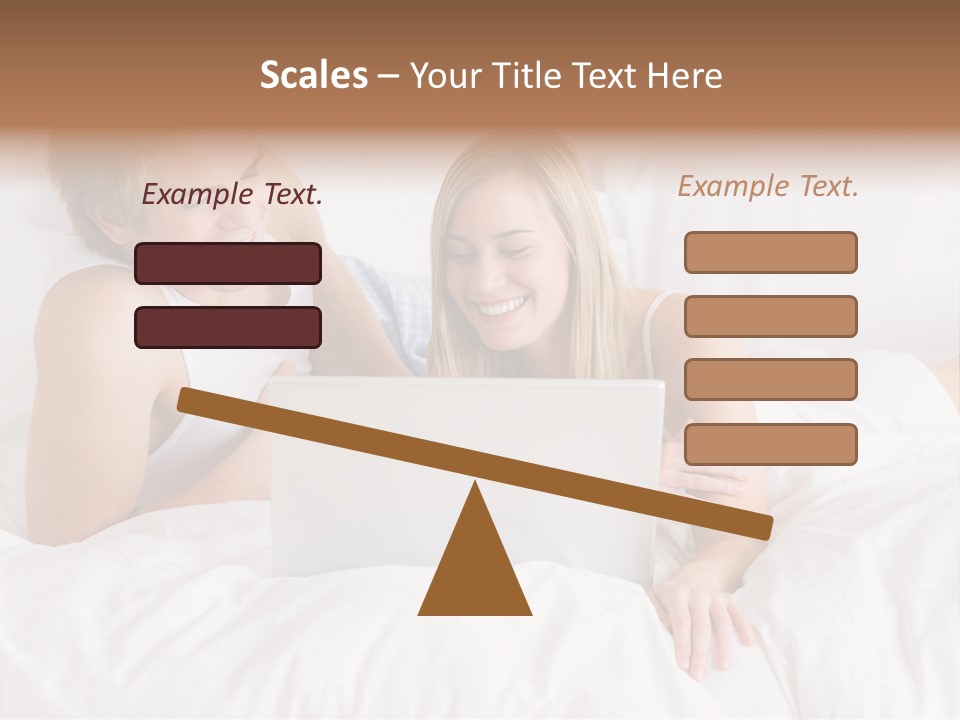 White Blond Bedroom PowerPoint Template