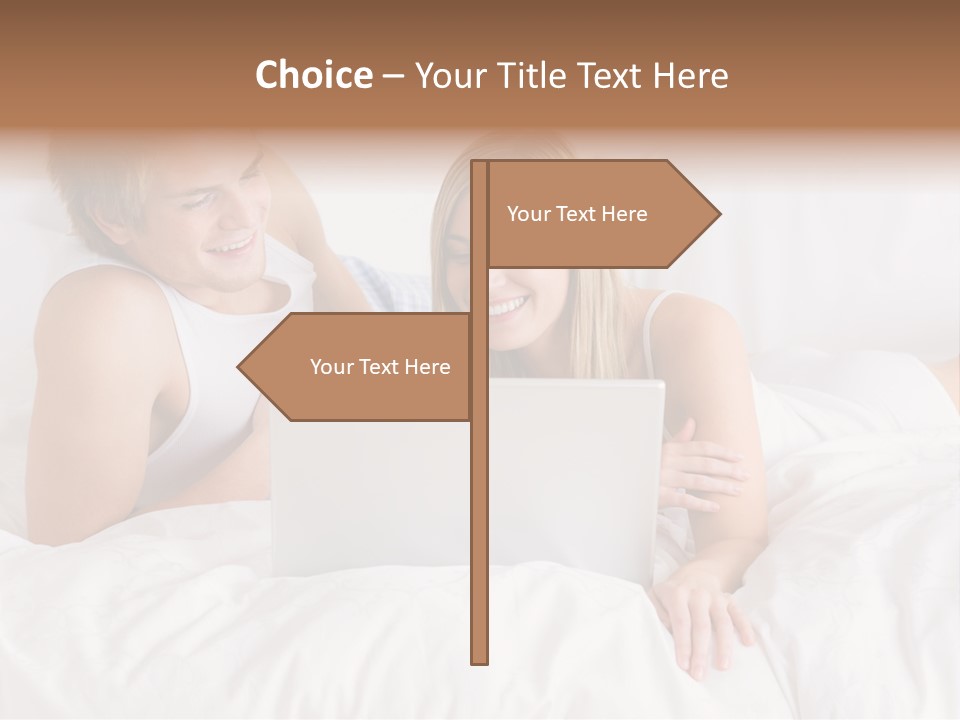 White Blond Bedroom PowerPoint Template