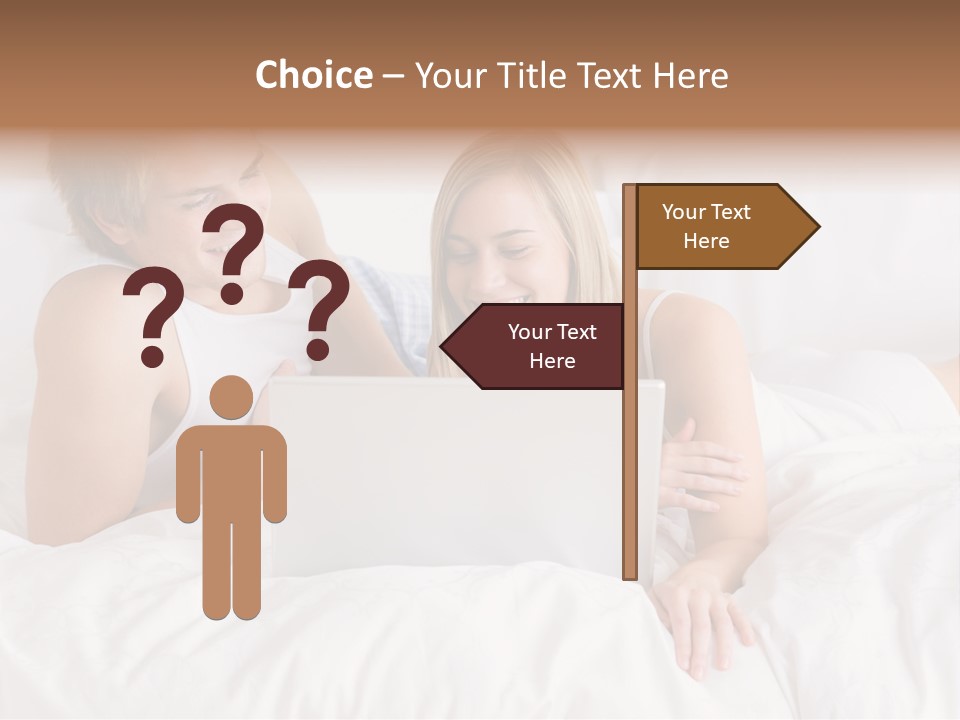 White Blond Bedroom PowerPoint Template