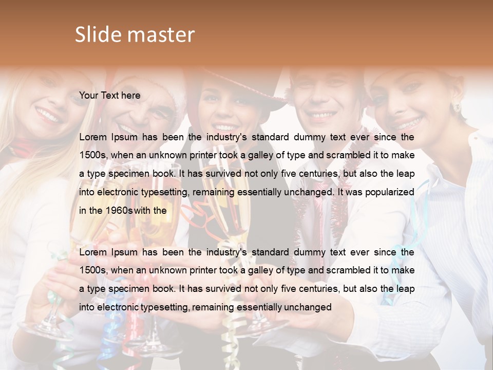 Man Year Merry PowerPoint Template