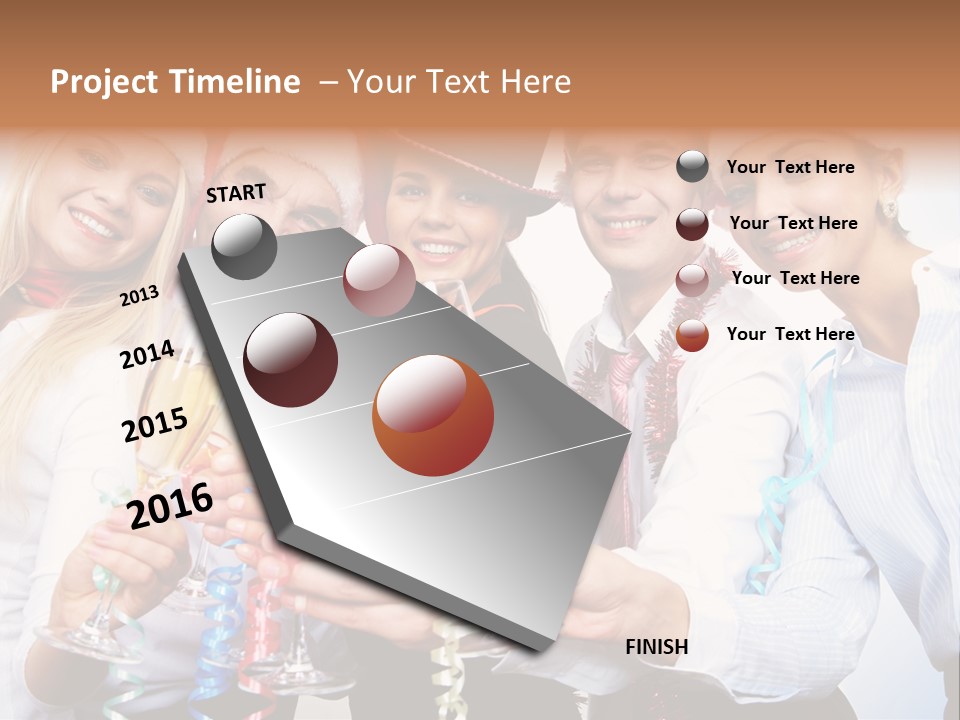 Man Year Merry PowerPoint Template