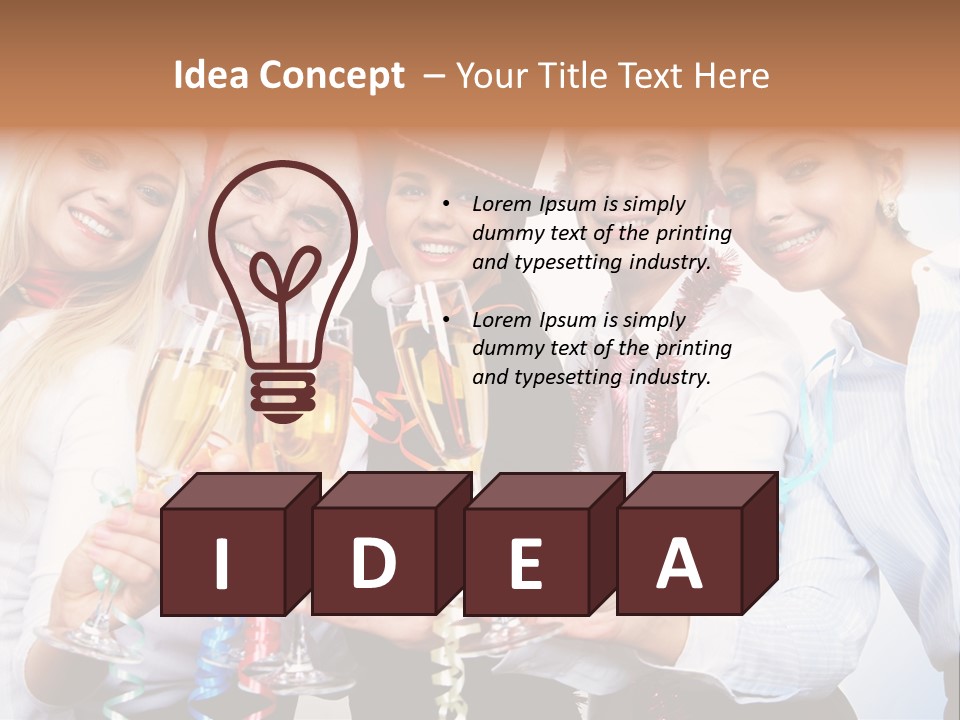 Man Year Merry PowerPoint Template