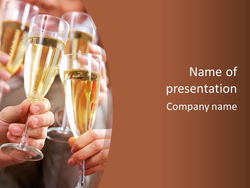 Christmas Sparkling Alcohol PowerPoint Template