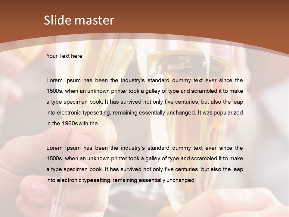 Christmas Sparkling Alcohol PowerPoint Template