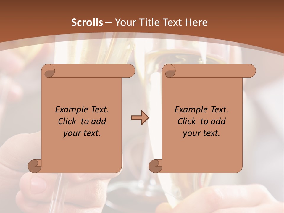 Christmas Sparkling Alcohol PowerPoint Template