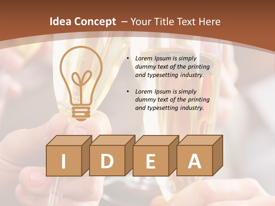 Christmas Sparkling Alcohol PowerPoint Template