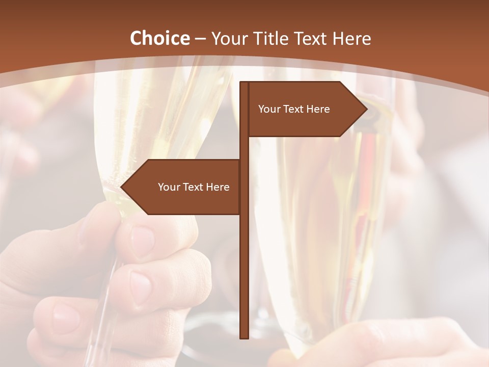 Christmas Sparkling Alcohol PowerPoint Template