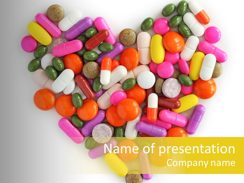 Pills Isolated Pharmaceuticals PowerPoint Template